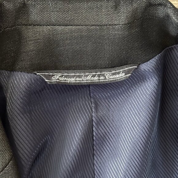 S. Cohen Montreal Mens Sport Coat Size 42R Long Navy Blue Wool Silk Blazer Paulo - Picture 8 of 16